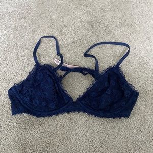 Navy blue lacy bralette Victoria’s Secret size medium